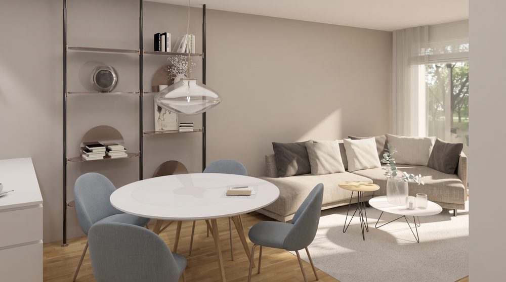 Living area of a 3+KK apartment – visualization 1